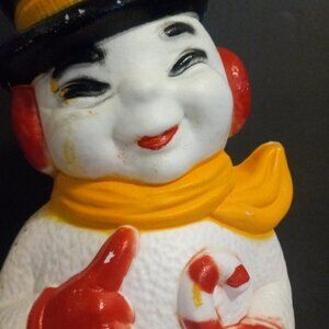 Vintage adorable Snowman Blow Mold